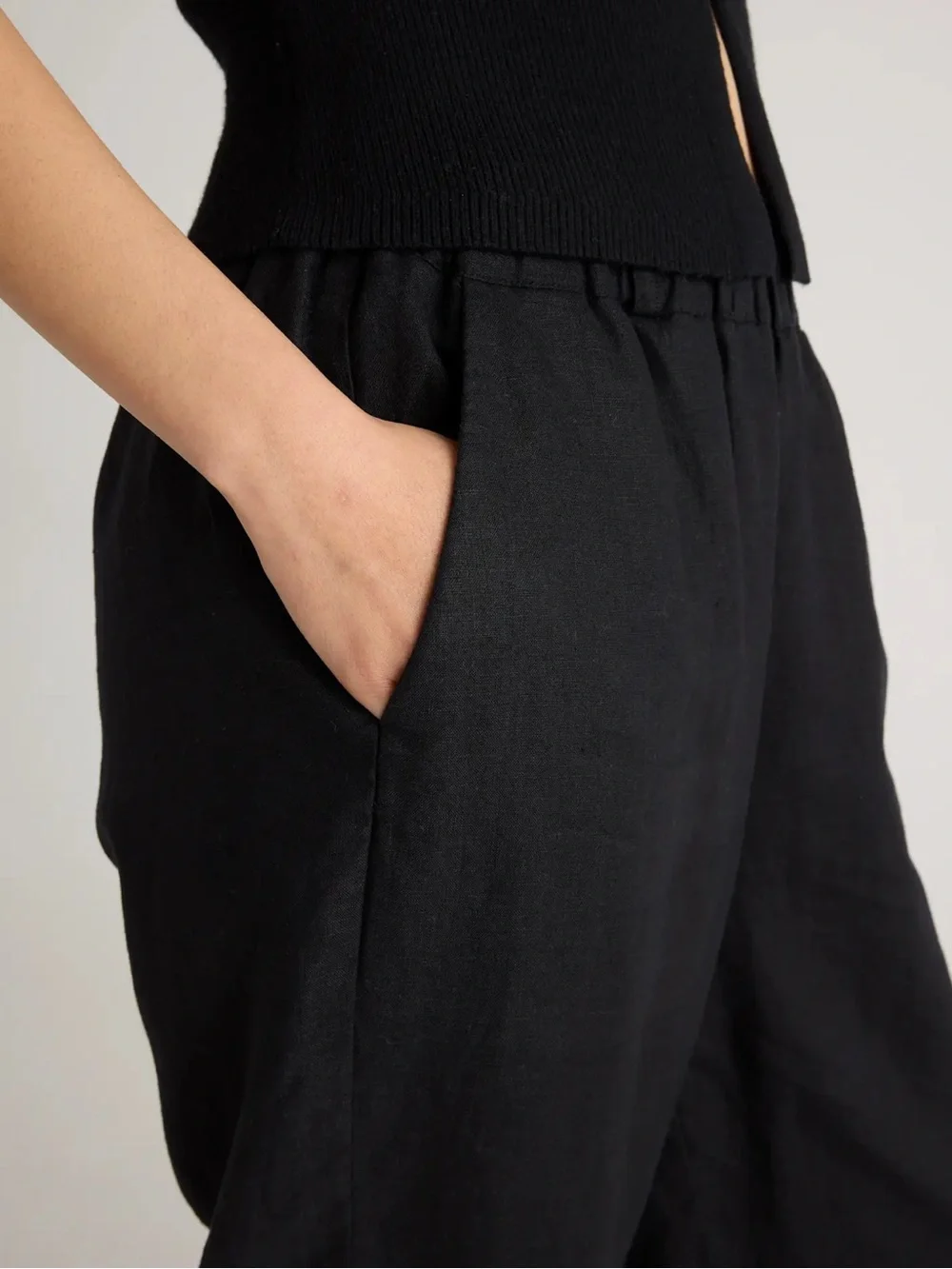 QUINCE 100% European linen pants